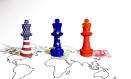 Guerra arancelaria: EE. UU., China y la Unión Europea.